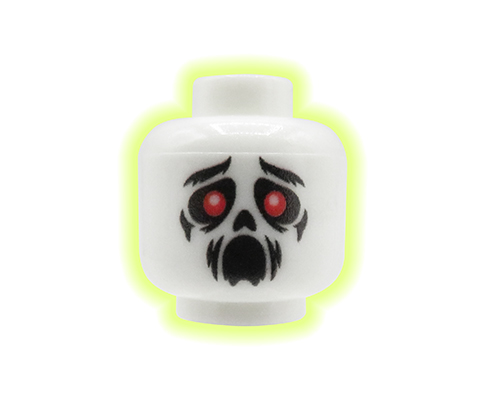 Go to product Minifigure Head (ghost / spirit, open mouth) – Custom printed LEGO® head