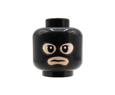Go to product Minifigure Head (black balaclava, flesh face) – Custom printed LEGO® head
