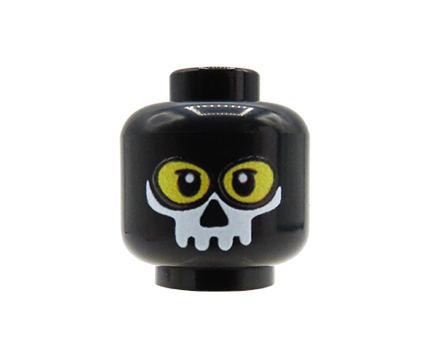 Accéder au produit Tête de figurine (masque Ghost / cagoule, visage jaune) – Custom impression sur tête LEGO®