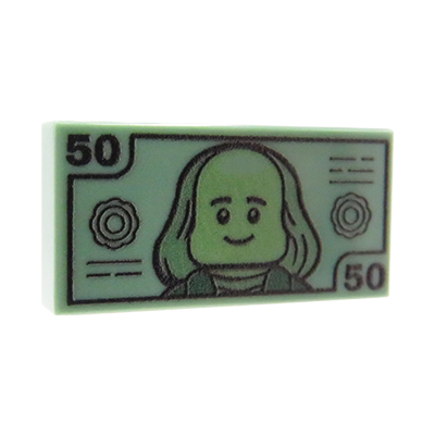 Zum Produkt 50er-Banknote / Geld – Custom Druck auf LEGO® Fliese (1x2)