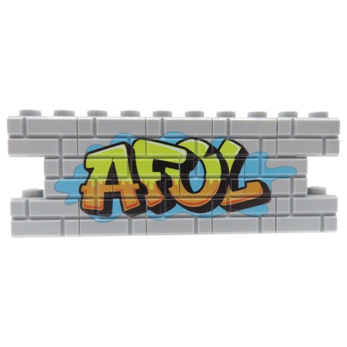 Zum Produkt Graffiti „AFOL“ (gelb) – Custom Druck auf LEGO® Steinen