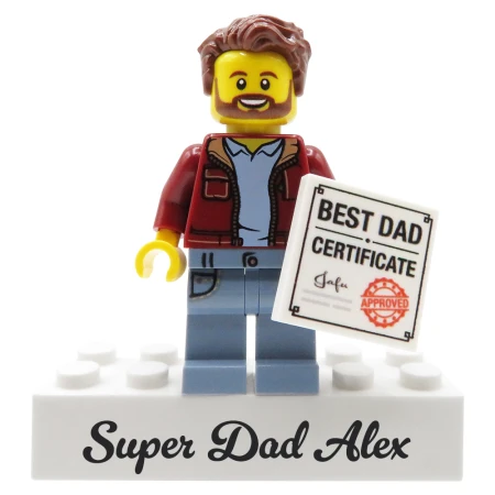 Personalisierte LEGO® Figur Bester Papa – personalisiertes Geschenk für Papa zum Vatertag