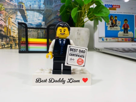 Personalisierte LEGO® Figur Bester Papa - Personalisierungsbeispiel 2