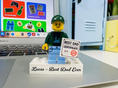 Personalisierte LEGO® Figur Bester Papa - Personalisierungsbeispiel 3