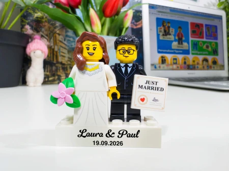 Personalisierte LEGO® Figuren Braut und Bräutigam - Personalisierungsbeispiel 1
