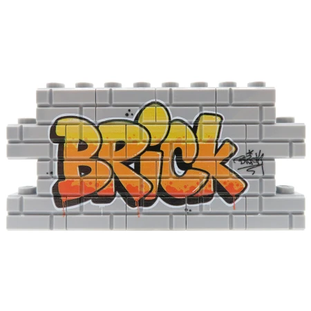 Custom LEGO – Brique graffiti (orange) – avec impression personnalisée sur des briques LEGO® par Extra Extra Bricks