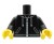 Custom LEGO torso – black zip-up hoodie