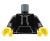 Custom LEGO torso – black hoodie with a large front pocket