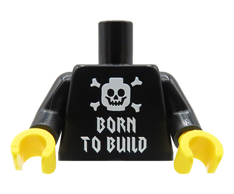 Zum Produkt Minifigur-Torso (Born to build) – Custom-Druck auf LEGO® Torso