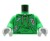 Custom LEGO Torso – Zombie – grüner Kapuzenpullover mit Rissen und Blutflecken, graue Hände
