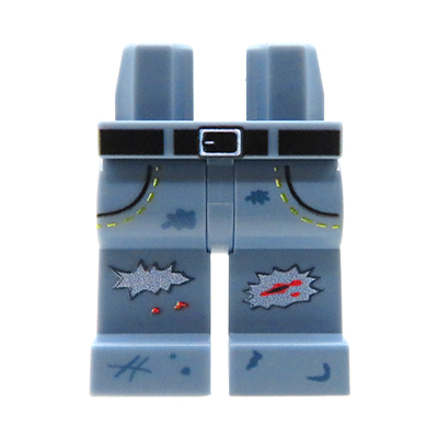 Zum Produkt Minifigur-Beine (Zombie, zerrissene Jeans) – Custom-Druck auf LEGO® Beine