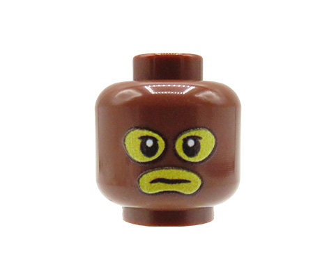 Go to product Minifigure Head (Brown Balaclava, Yellow Face) – Custom Print on LEGO® Head