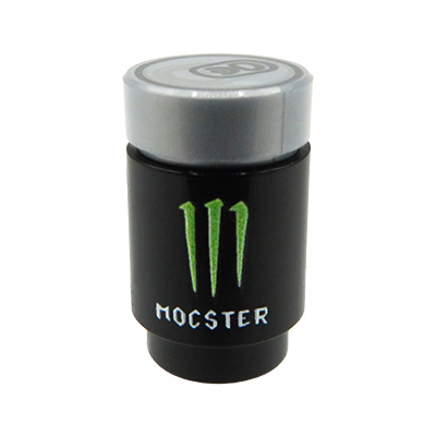 Custom LEGO energy drink in a black can
