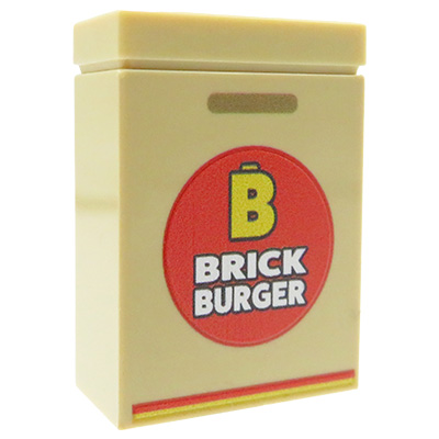 Zum Produkt Brick Burger Fast-Food-Set – Custom-Druck auf LEGO® Stein (2x3)