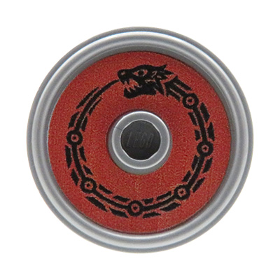 Custom LEGO Viking shield with a dragon, round