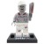 Custom LEGO minifigure Undead Chef – zombie chef with a cleaver on a stand, front view