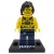 Custom LEGO minifigure Inkhead – tattoo fan on a stand, front view