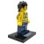 Figurka lego custom Inkhead - fan tatuaży na podstawce, widok z boku