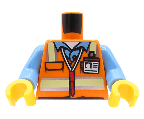 Go to product LEGO Minifigure Torso – Safety Vest with Reflective Stripes