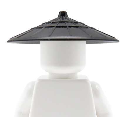 czarny azjatycki kapelusz lego