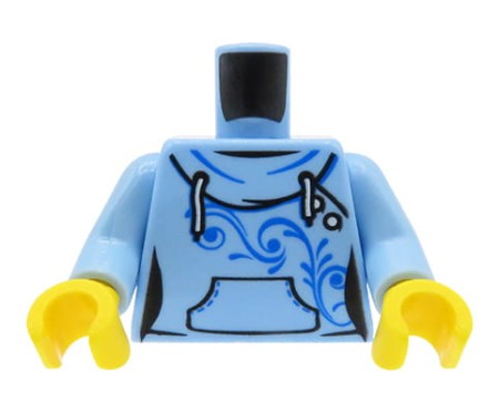 LEGO minifig torso - blue hoodie
