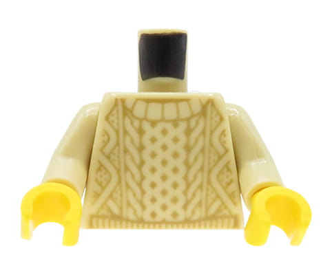 Zum Produkt LEGO Minifiguren-Torso – beige/brauner Strickpullover