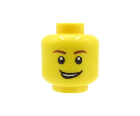 Accéder au produit Tête de figurine LEGO - homme, sourire en coin