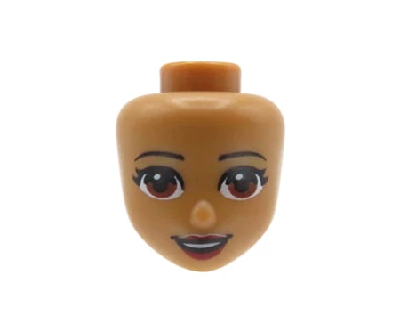 LEGO Friends głowa / główka figurki - brązowe oczy