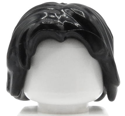 Accéder au produit Cheveux de figurine LEGO - noirs, mi-longs