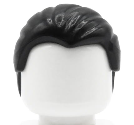 LEGO minifigure hair - male, black, short