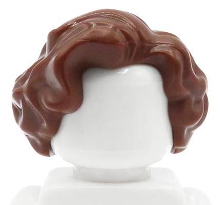 Accéder au produit Cheveux de figurine LEGO - femme, brun rougeâtre, ondulés