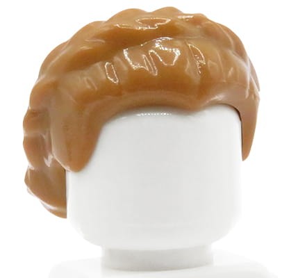 LEGO minifigure hair - female, light brown, braided
