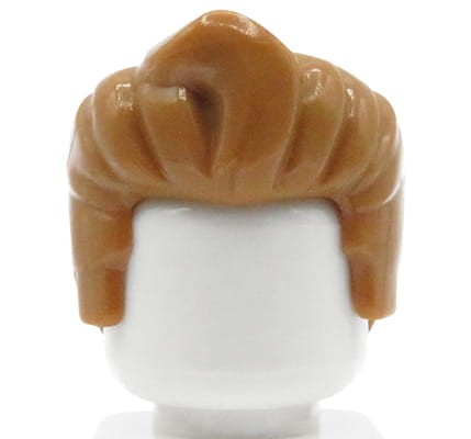LEGO minifigure hair - male, light brown, forelock