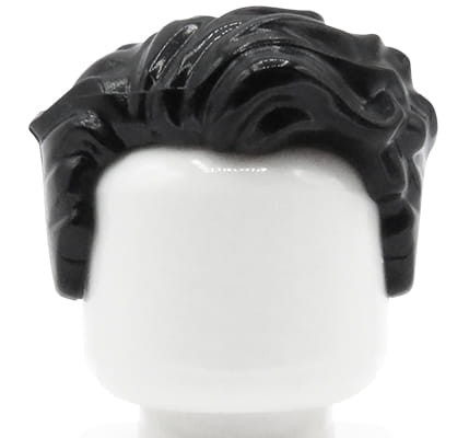 Go to product LEGO minifigure hair - male, black, wavy
