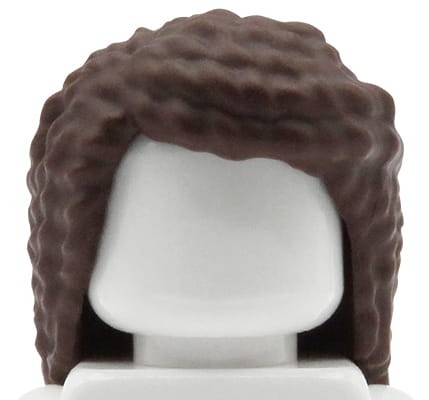 LEGO Friends włosy figurki - ciemne brązowe, długie, kręcone