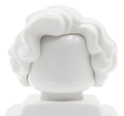 Accéder au produit Cheveux de figurine LEGO - femme / grand-mère, blancs, ondulés