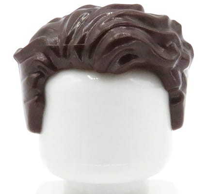 Accéder au produit Cheveux de figurine LEGO - homme, brun foncé, ondulés