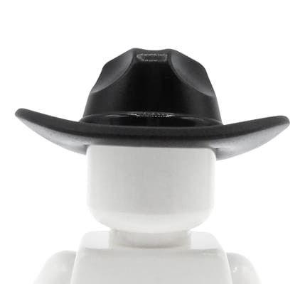 LEGO fedora hat, very wide brim - black