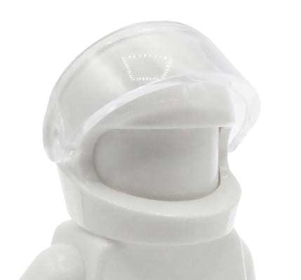 LEGO white motorcycle helmet with a visor