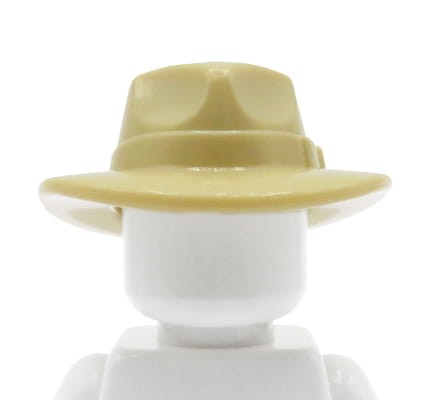LEGO fedora hat, wide brim - beige / tan