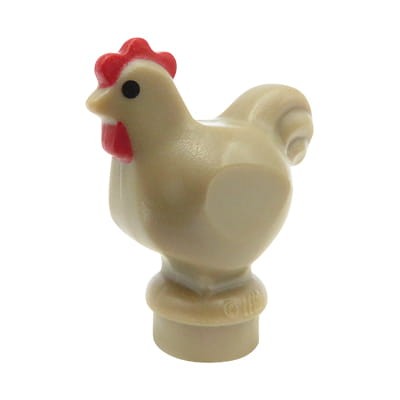 LEGO chicken / hen - dark tan with red comb
LEGO kura w kolorze ciemnym piaskowym z czerwonym grzebieniem