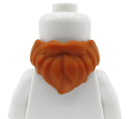 LEGO broda w kolorze ciemnopomarańczowym
