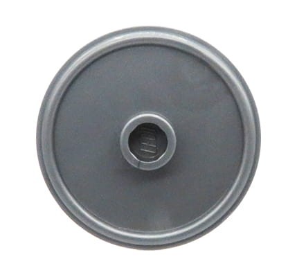 LEGO shield - flat silver, round / circular