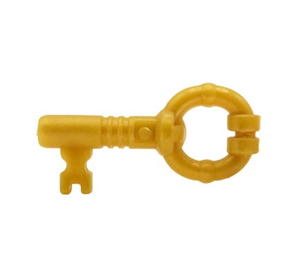 LEGO key - pearl gold