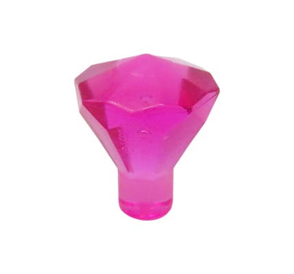 LEGO jewel / crystal / diamond - trans-dark pink