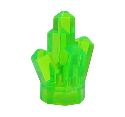 LEGO gem / rock / crystal - trans-neon green