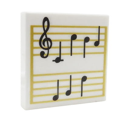 LEGO music notes - white