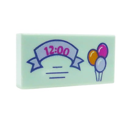 LEGO birthday / party invitation with colorful balloons