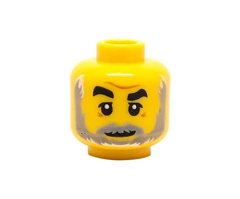 Accéder au produit Tête de figurine LEGO - homme/grand-père, barbe et moustache