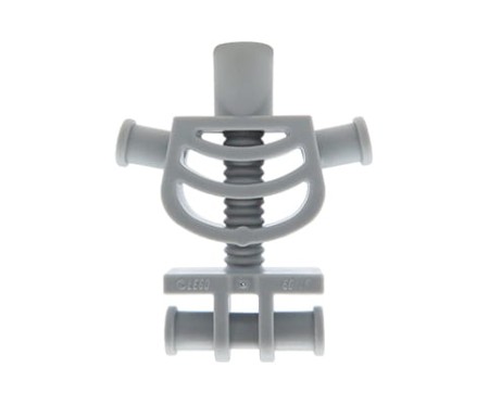 LEGO minifigure torso - skeleton, light bluish gray